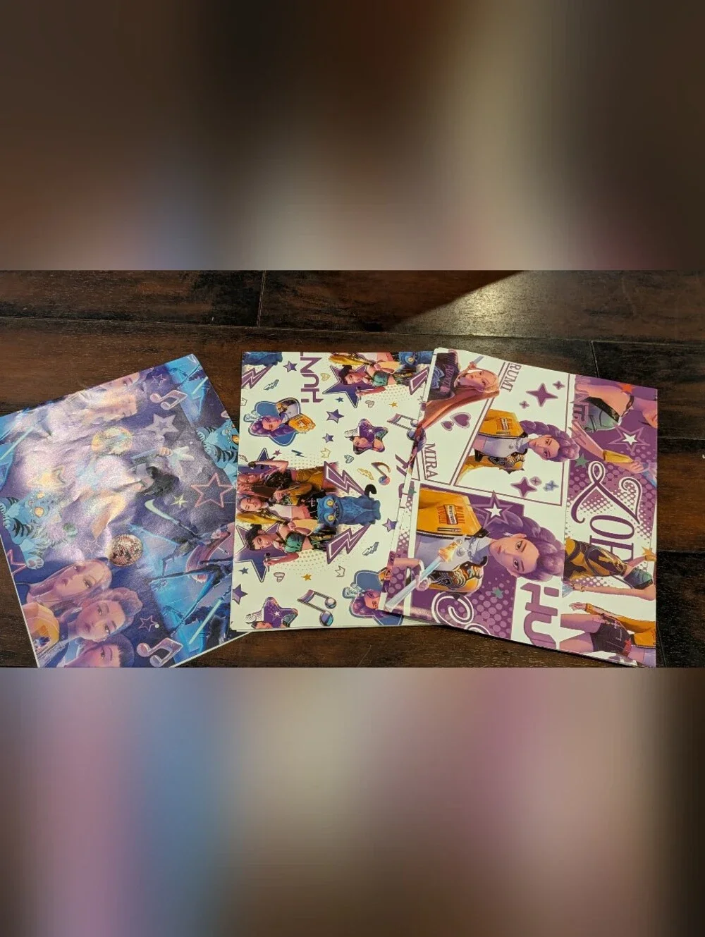 3 K-pop Demon Hunters Wrapping Paper Sheets